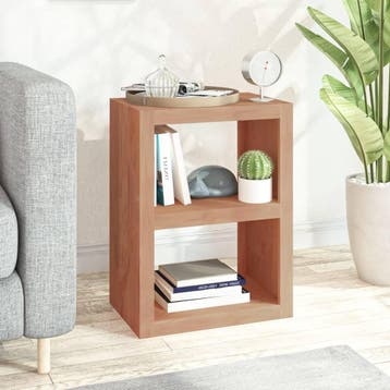 vidaXL Bijzettafel 45x30x60 cm massief teakhout, Verzenden, Nieuw, 45 tot 60 cm