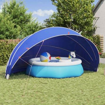 vidaXL Pooldome 592 x 590 x 275 cm 185T polyester met, Tuin en Terras, Verzenden, Nieuw