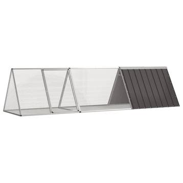 vidaXL Konijnenkooi Antraciet 302,5x80,5x71 cm, Dieren en Toebehoren, Knaagdieren en Konijnen | Hokken en Kooien, Verzenden, Nieuw
