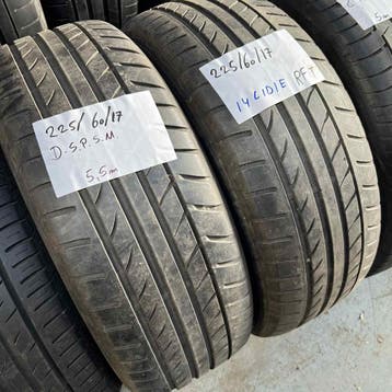 2 x Dunlop SP Sport Maxx 225-60-17 Zomerbanden 5,5mm, Gebruikt, 17 inch, Ophalen of Verzenden, Band(en)