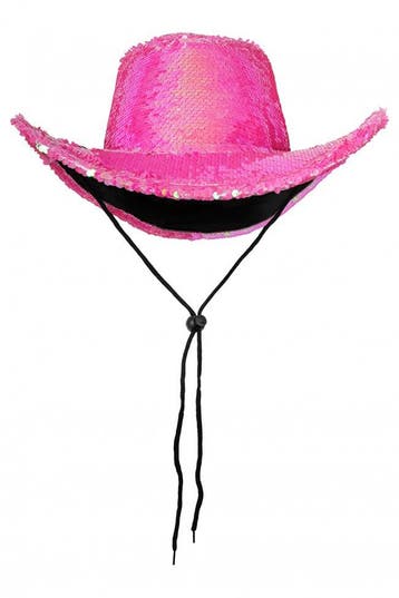 Cowboyhoed Roze Pailletten Iridescent Pride Gekleurd Cowboy, Ophalen of Verzenden, Nieuw, Overige maten, Carnaval