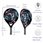 Padel Racket Carbon Fiber met EVA Kern en Opbergtas, Verzenden, Nieuw