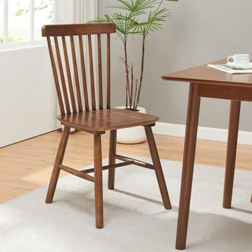 Eetkamerstoel Karmoy 2-delige set 89x46x52 cm walnootkleurig, Huis en Inrichting, Verzenden, Nieuw