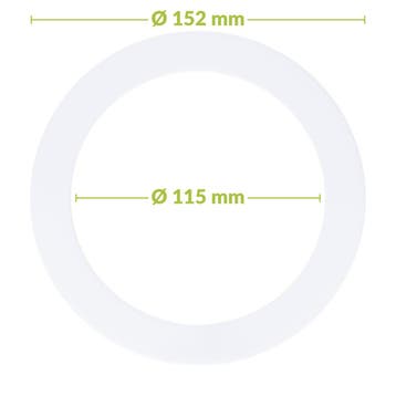 Luxar Verloopring Polystyreen Ø115-152mm Wit, Verzenden, Nieuw, Overige fittingen