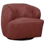 Leren draaifauteuil Cloud - Kenia Burgundy (rood), Bohemian, Eigentijds, Klassiek, Modern, Retro, Romantisch, Scandinavisch, Vintage