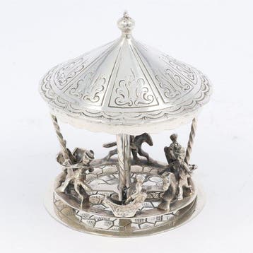 Zilverfabriek Luxor - Draaimolen - Beeldje - .835 zilver