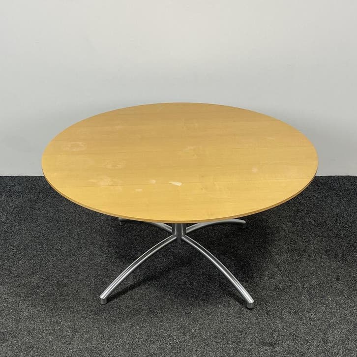 Ronde Salontafel - Houten Blad |  Ø 105 cm, Huis en Inrichting, Tafelonderdelen, Gebruikt, Ophalen of Verzenden