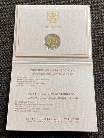 Vaticaan. 2 Euro 2009 Astronomia (Zonder minimumprijs)