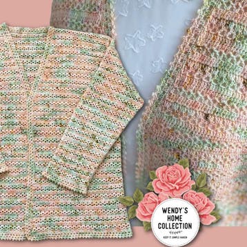 Haakpatroon Damesvest Engelse Roos - Wendy’s Home Collecti, Hobby en Vrije tijd, Ophalen of Verzenden, Nieuw