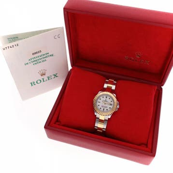 Rolex Yacht-Master Ladies 29mm 69623; Automatisch Dames H..., Overige merken, Overige materialen, Ophalen of Verzenden, Zo goed als nieuw