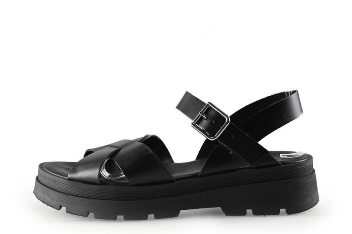 Manfield Sandalen in maat 40 Zwart, Kleding | Dames, Schoenen, Zwart, Zo goed als nieuw, Sandalen of Muiltjes, Verzenden