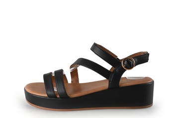 Graceland Sandalen in maat 38 Zwart, Verzenden, Zwart, Sandalen of Muiltjes, Zo goed als nieuw