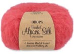 DROPS Brushed Alpaca Silk Uni Colour - 06 koraal - Wol Gar, Ophalen of Verzenden, Nieuw