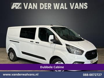 Ford Transit Custom | 2.0 TDCI 131pk L2H1 Dubbele Cabine, Gebruikt, Euro 6, Wit, Dealer onderhouden