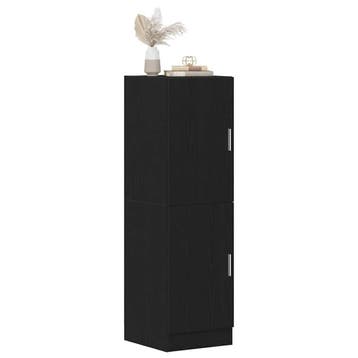 vidaXL Keukenkast 38x41,5x131,5 cm bewerkt hout zwart, Huis en Inrichting, Keuken | Keukenelementen, Verzenden, Nieuw, Zwart