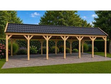 Veiling - Douglas kapschuur met dakpanplaten - 280x1800x290c, Nieuw