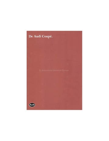 1980 AUDI COUPE BROCHURE NEDERLANDS, Boeken, Nieuw, Audi, Author