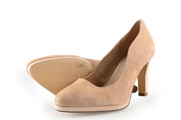 Manfield Pumps in maat 41 Beige, Pumps, Verzenden, Beige, Zo goed als nieuw