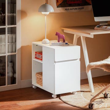 2dekans | SoBuy ASK05-W Mobiele Printertafel en Bureau, Huis en Inrichting, Bureaus, Ophalen of Verzenden, Zo goed als nieuw