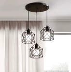 Vintage 3-Lichts Hanglamp – Industriële Metalen Plafondlamp, Verzenden, Nieuw