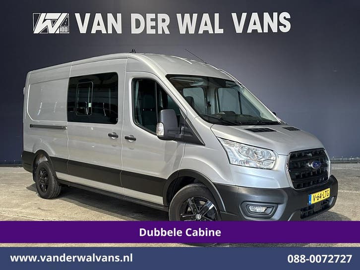 Ford Transit | 2.0 TDCI 131pk L3H2 Dubbele Cabine Euro6, Auto's, Bestelauto's, Dealer onderhouden, Te koop, Handgeschakeld, Diesel