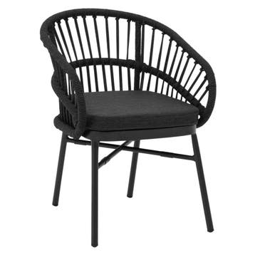 Stoel | NIKITA | Aluminium Rotan/Aluminium | Grey | Zwart, Verzenden, Nieuw in verpakking