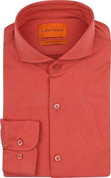 Suitable Sorona Overhemd Terra maat 43 Heren, Verzenden, Nieuw, Rood, Suitable