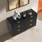 Commode - Dressoir - Ladekast - 100x34x73 cm - Zwart - UEV, Verzenden, Zo goed als nieuw