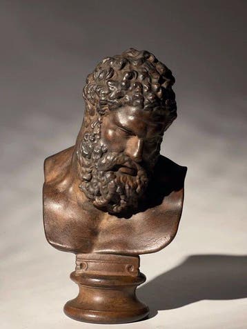 Beeldje - Classical Bust Sculpture of Hercules (Heracles),