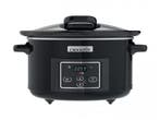 Crock Pot CR052 - Slow Cooker 4,7L - Klapdeksel - Zwart, Verzenden, Zo goed als nieuw