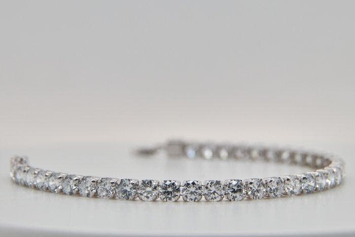 Armband - 14 karaat Witgoud - 10.50ct. tw. Diamant, Sieraden, Tassen en Uiterlijk, Armbanden