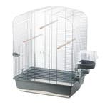 Vogelkooi Elena – Grijs/Chroom Binnenkooi voor Parkieten,., Verzenden, Nieuw, Overige materialen, Vogelkooi