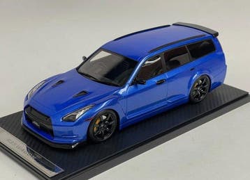 Ivy 1:18 - Modelauto - Nissan GT-R R35 Wagon – Blauw, Nieuw