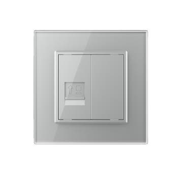 Livolo | Grijs | SR | Netwerk RJ45 Cat.6A | Blindplaat, Ophalen of Verzenden, Nieuw
