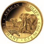 0,5 Gramm - Goud .999 - 2026 African Wildlife Elefant