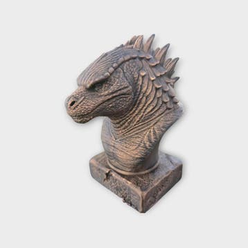 Bust of Godzilla statue - handpainted home decor dog lover g, Verzamelen, Beelden en Beeldjes, Verzenden, Nieuw