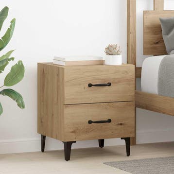 vidaXL Bed kast Artisan Eiken 40 x 35 x 47,5 cm Bewerkt hout, Minder dan 45 cm, Verzenden, Nieuw, Minder dan 55 cm
