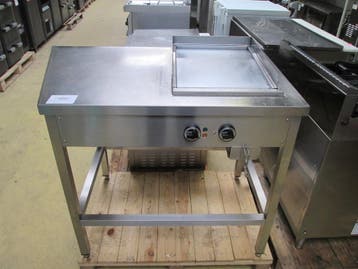 RVS werktafel met ingebouwde spiegelbakplaat 380V, Ophalen of Verzenden, Gebruikt