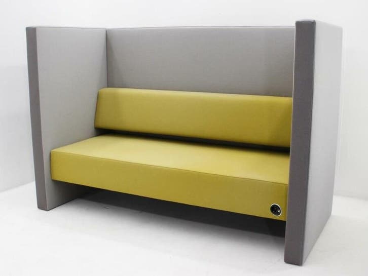 Treinbank - wachtkamerbank - groen/grijs - 2,5 zits -, Zakelijke goederen, Kantoor en Winkelinrichting | Kantoormeubilair en Inrichting