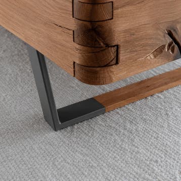 Van Schaik Wolfram Massief Eiken Balkenbed - 200 x 200, Nieuw