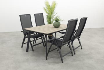 Hartman Valentino/Vigo 160 cm. verstelbare tuinset 5-delig, Verzenden, Nieuw, Overige materialen, Tuinset