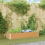 vidaXL Verhoogde plantenbak 195 x 50 x 36 cm Gegalvaniseerd, Verzenden, Minder dan 60 cm, Nieuw, Metaal