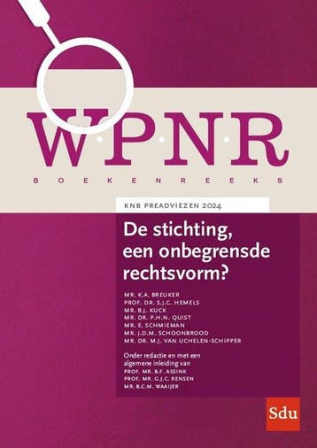 9789012409643 WPNR Boekenreeks 17 - De stichting, een onb..., Boeken, Verzenden, Zo goed als nieuw