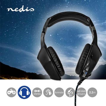 NEDIS Gaming Headset | Overoor | Stereo | USB Type-A / 2x 3., Verzenden, Zo goed als nieuw