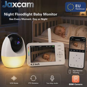 1080P HD WiFi Babyfoon met 4.3 inch Scherm, App Bediening, N, Verzenden, Nieuw