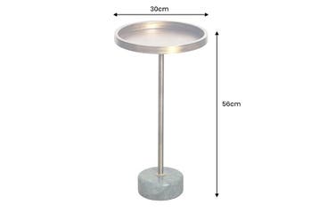 Ronde Bijzettafel TRAYFUL 60cm Messing Antiek IJzer Groen, Huis en Inrichting, Tafels | Sidetables, Ophalen of Verzenden, Nieuw