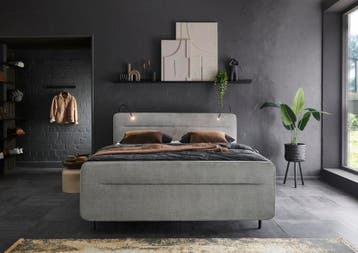 V3300 boxspringset kompleet met voetbord, Huis en Inrichting, Verzenden, Nieuw, Wit