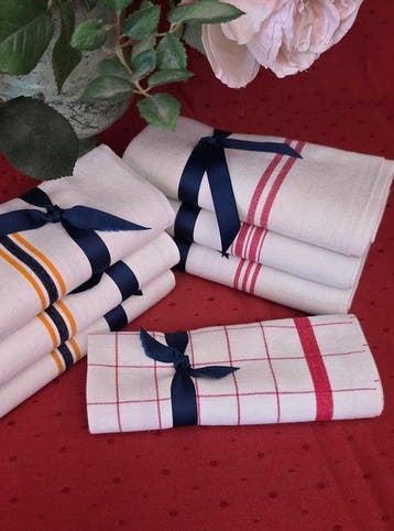 Handdoek (7) - 99 cm - 54 cm - Oud linnen
