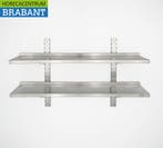 RVS Dubbel Wandschap schap 120 x 30 cm Horeca, Ophalen of Verzenden, Nieuw in verpakking