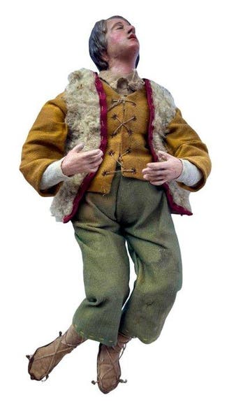 sculptuur, Presepe Napoletano - Benino - Fine 800 - 25 cm -